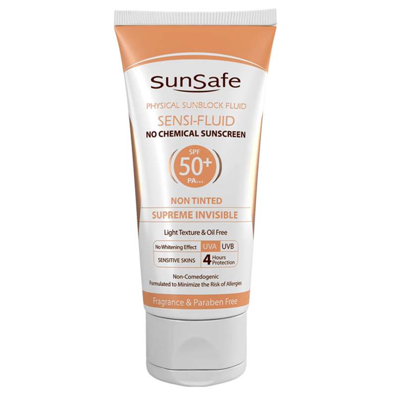 کرم ضد آفتاب سان سیف مدل سنسی فلوئید +SPF 50 حجم 50 میلی لیتر کرم ضد آفتاب سان سیف مدل سنسی فلوئید +SPF 50 حجم 50 میلی لیتر
