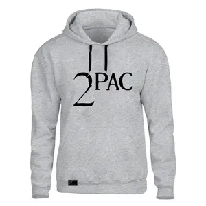 هودی مردانه مدل 2PAC کد JM05 رنگ طوسی