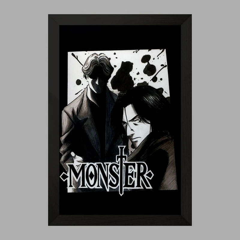 تابلو خندالو مدل دکتر کنزو تنما و یوهان لیبرت انیمه مانستر Monster  کد 17125