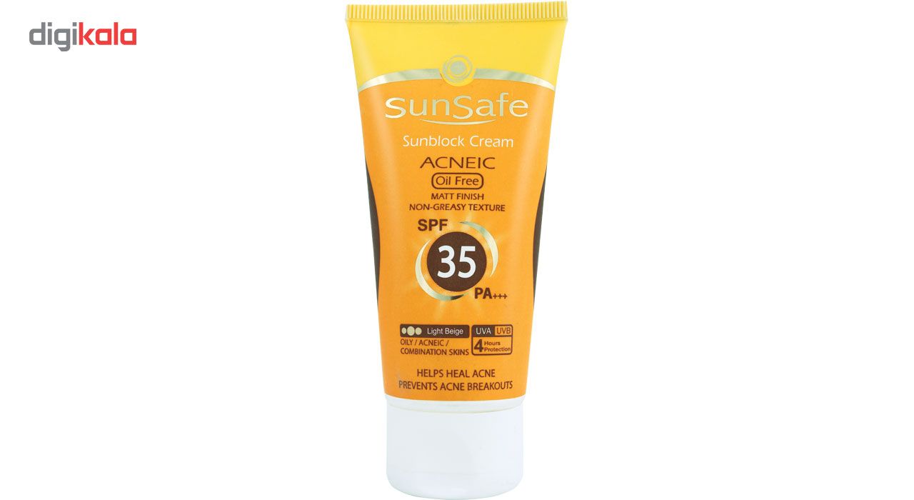 کرم ضد آفتاب رنگی سان سیف SPF 35 مدل 01 مناسب برای پوست چرب وزن 50 گرم -  - 2