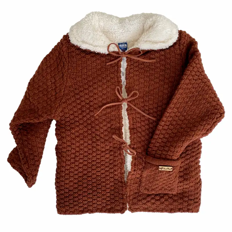 ژاکت دخترانه مدل بافت تدی