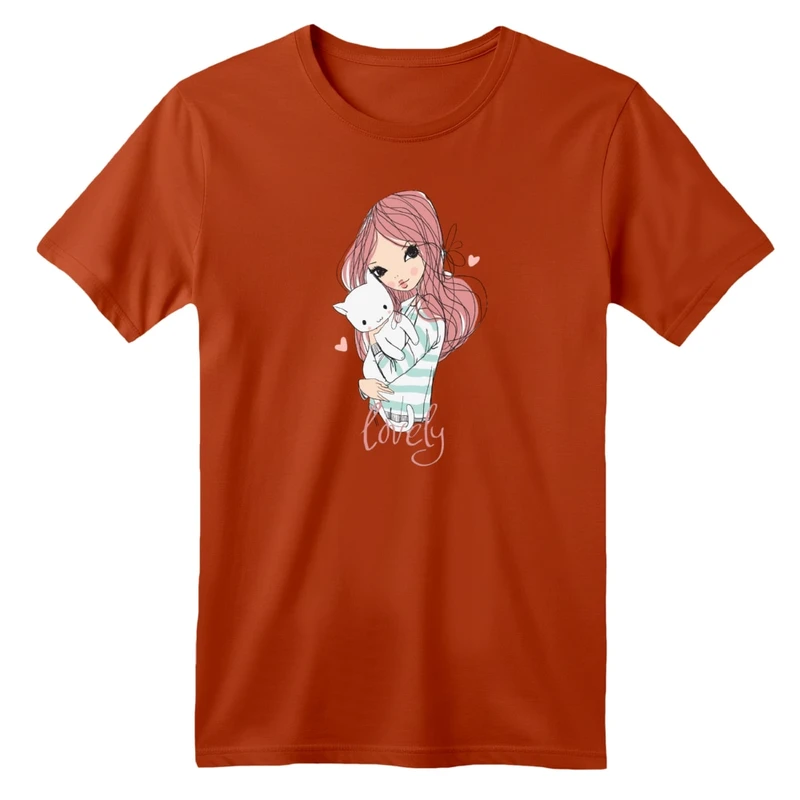 تی شرت آستین کوتاه بچگانه مدل دخترک کد 3