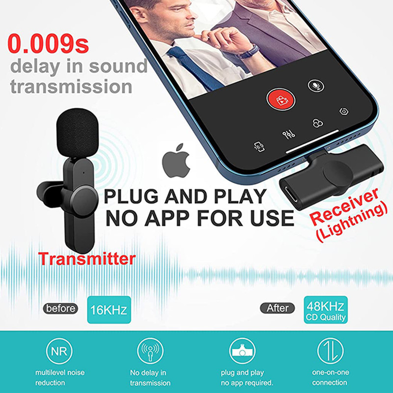 میکروفن یقه ای مدل Wireless Lightning
