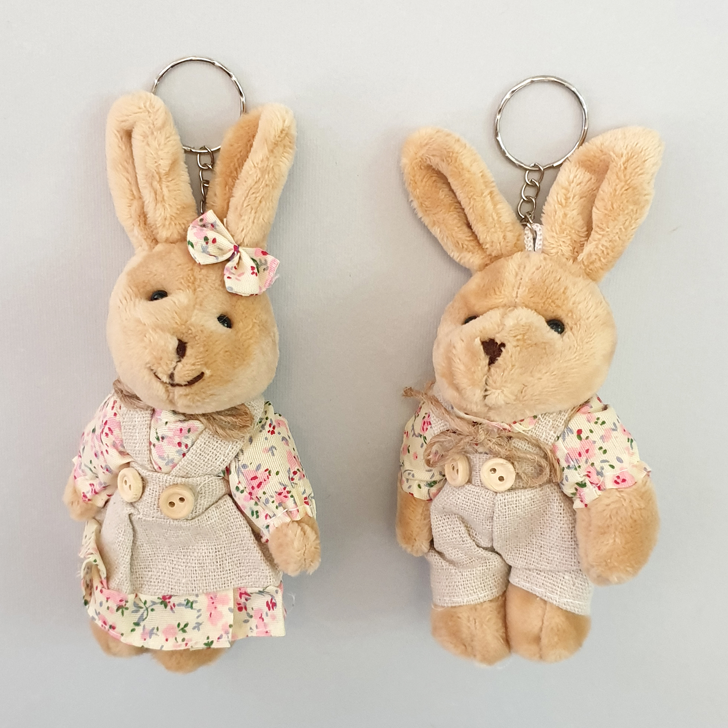 آویز عروسکی مدل خرگوش دختر و پسر كد ZDL05 بسته 2 عددی