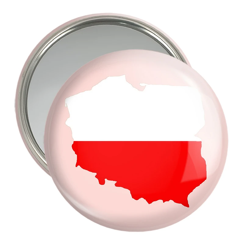 آینه جیبی خندالو مدل پرچم لهستان  کد 20490