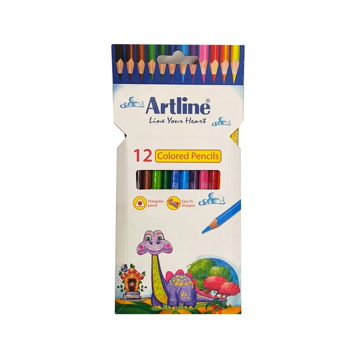 مداد رنگی 12 رنگ آرت لاین مدل جعبه‌مقوایی