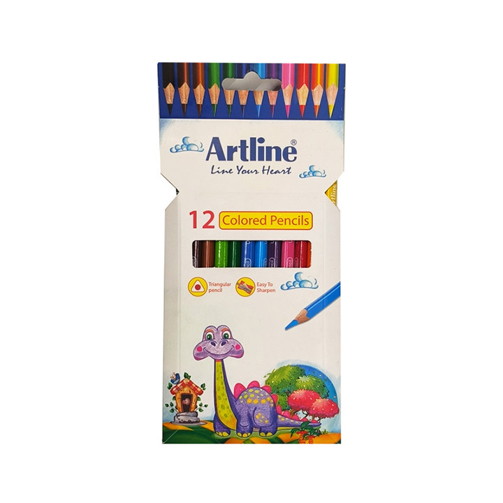 مداد رنگی 12 رنگ آرت لاین مدل جعبه‌مقوایی