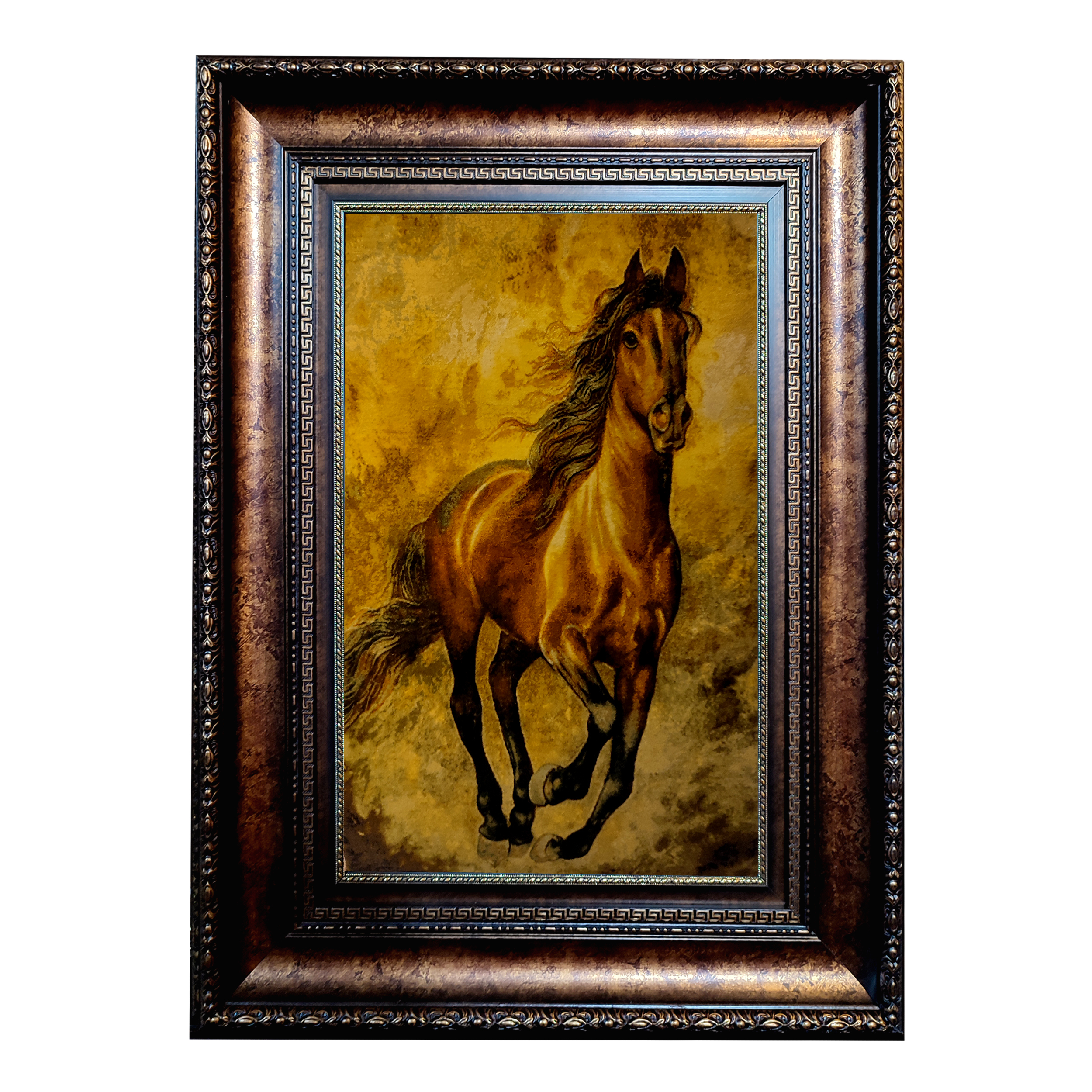 تابلو فرش دستباف طرح اسب وحشی مدل RAR