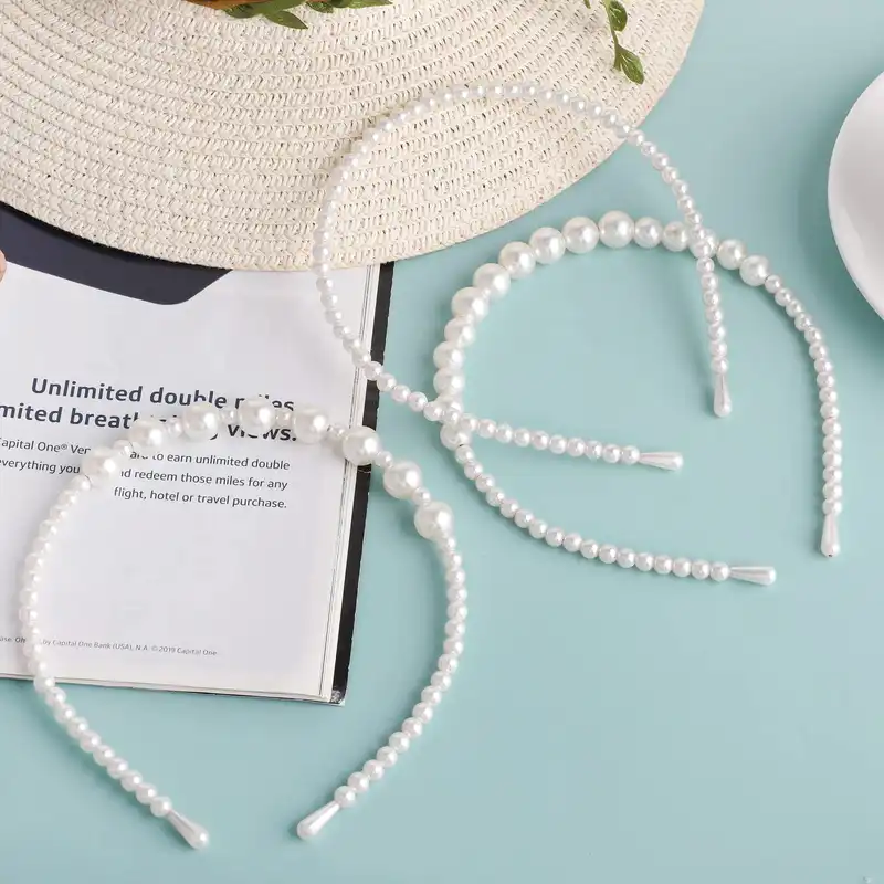 تل مو زنانه مدل مرواریدی بسته 3 عددی