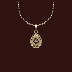 گردنبند طلا 18 عیار زنانه مدوپد مدل هندسی کد X2-1-1205