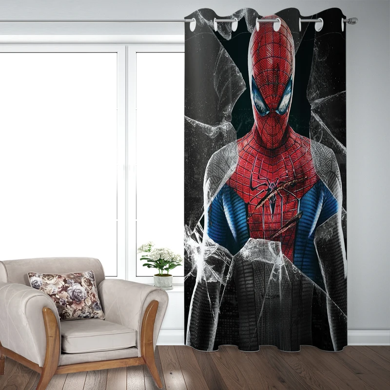  پرده هزاردستان طرح مرد عنکبوتی مدل par805 سایز 300x150 سانتی متر 