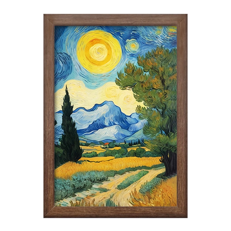 تابلو خندالو طرح نقاشی های ونسان ونگوگ کد F5102