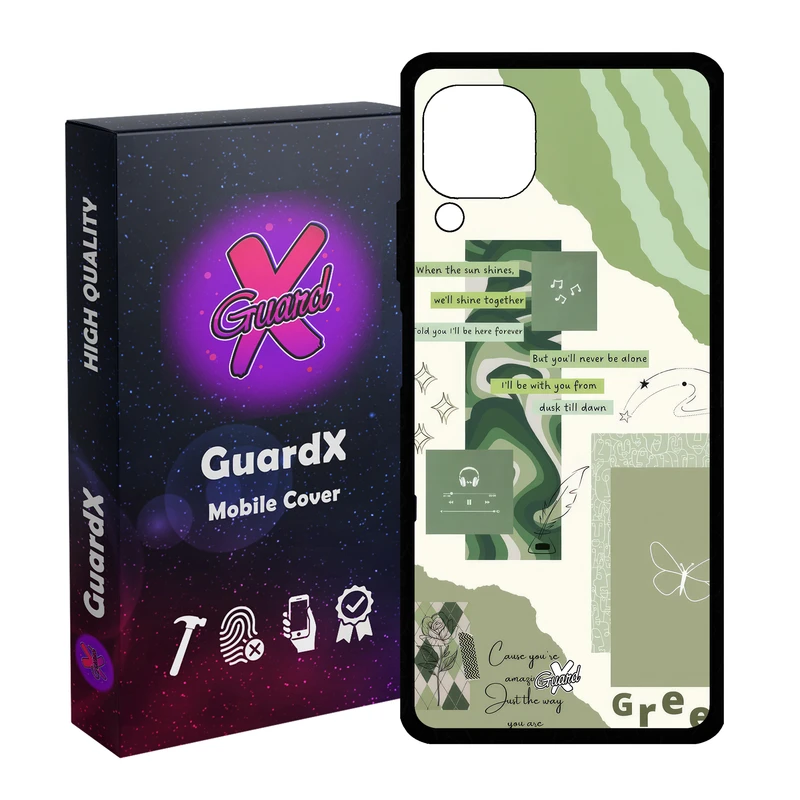 کاور گارد ایکس طرح سبز مدل Glass10650 مناسب برای گوشی موبایل هوآوی Nova 7i / Nova 6 SE / P40 Lite