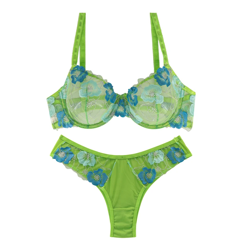 ست سوتین و شورت زنانه نوشه پوش مدل توری کد 88829