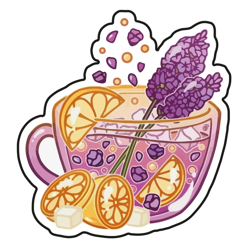 استیکر لپ تاپ طرح لاوندر کد 230