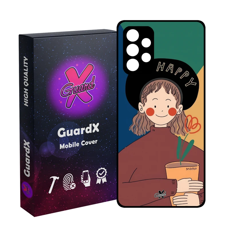 کاور گارد ایکس طرح دختر مدل Glass10630 مناسب برای گوشی موبایل سامسونگ Galaxy A73