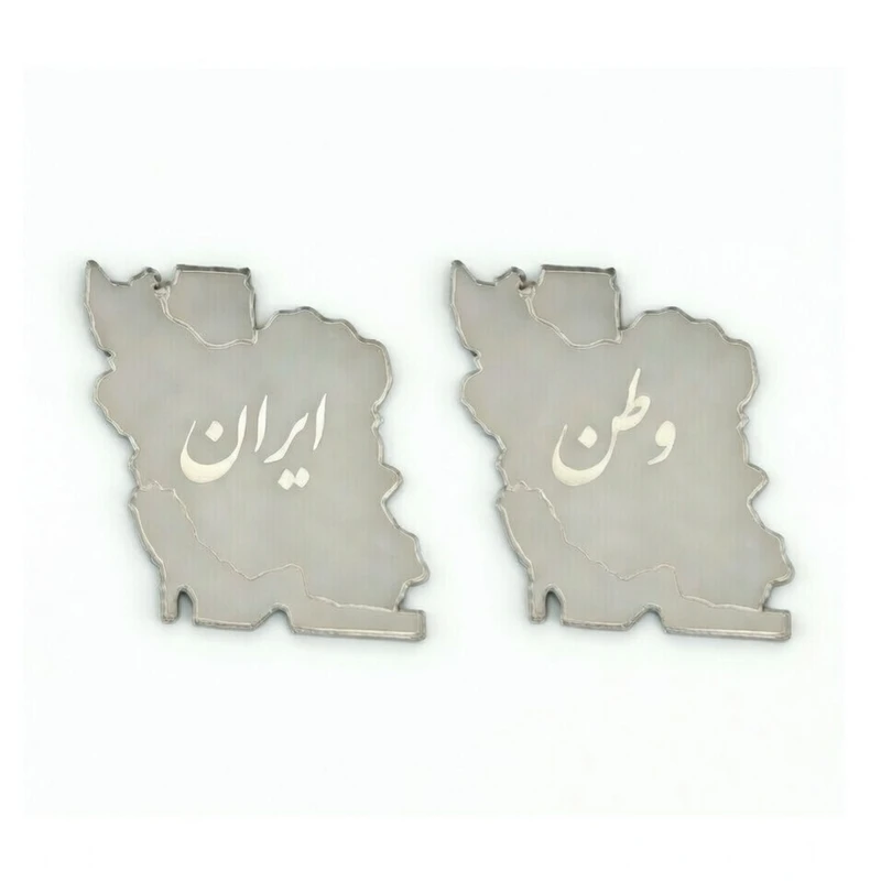 سنجاق سینه مدل  پلاستیک آینه‌ای ایران و وطن