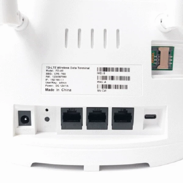 عکس شماره 2 : مودم سیمکارتی رومیزی 4g lte کی لینک مدل b2 با دو آنتن خارجی، نصب آسان plug و play، پورت usb type-c و سه پورت lan، پشتیبانی از پروتکل های امنیتی wpa-wpa2 و سازگار با سیمکارت های fd