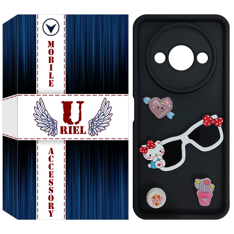 کاور یوریل قاب مدل سولید عروسکی طرح 3 مناسب برای گوشی موبایل شیائومی Redmi A3 / Redmi A3X