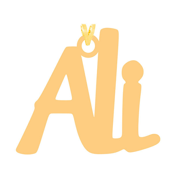 آویز گردنبند طلا 18 عیار زنانه کرابو طرح علی مدل kr2-21