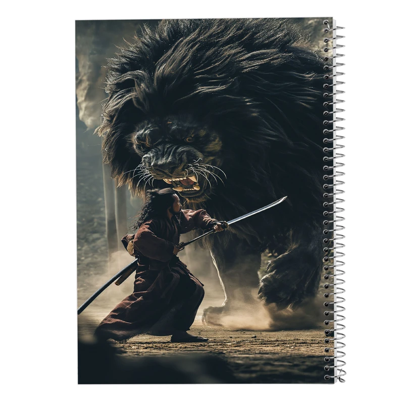 دفتر ژورنال نویسی 50 برگ مدوپد مدل نقطه ای طرح حیوانات جنگجو کد DF14961