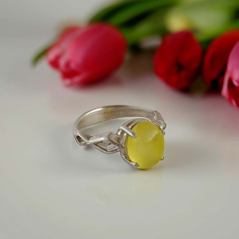 انگشتر نقره زنانه ملک زیور مدل عقیق زرد شرف الشمس کد 41 انگشتر نقره زنانه ملک زیور مدل عقیق زرد شرف الشمس کد 41