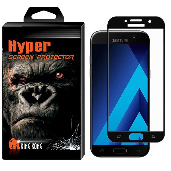 محافظ صفحه نمایش شیشه ای کینگ کونگ مدل Hyper Fullcover مناسب برای سامسونگ A5 2017 / A520 محافظ صفحه نمایش شیشه ای کینگ کونگ مدل Hyper Fullcover مناسب برای سامسونگ A5 2017 / A520