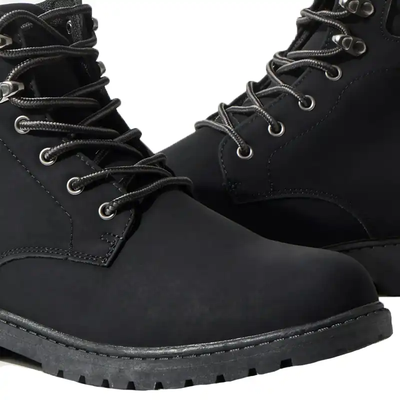 نیم بوت مردانه مکس مدل Textured Ankle with Lace-Up Closure