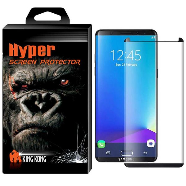 محافظ صفحه نمایش شیشه ای دور چسب کینگ کونگ مدل Hyper Fullcover مناسب برای سامسونگ گلکسی Note8 محافظ صفحه نمایش شیشه ای دور چسب کینگ کونگ مدل Hyper Fullcover مناسب برای سامسونگ گلکسی Note8