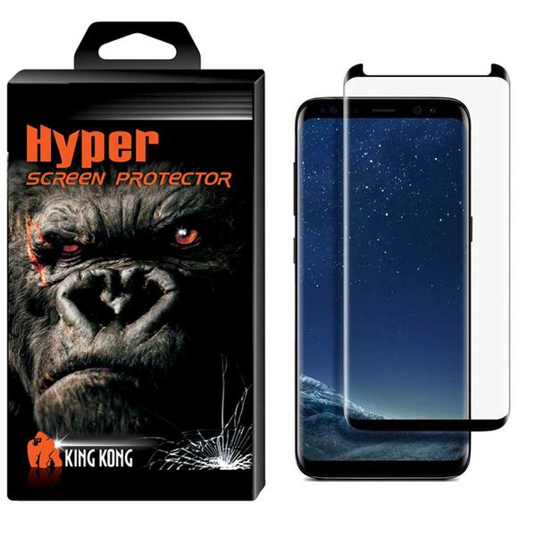 محافظ صفحه نمایش شیشه ای دور چسب کینگ کونگ مدل Hyper Fullcover مناسب برای سامسونگ گلکسی S9 محافظ صفحه نمایش شیشه ای دور چسب کینگ کونگ مدل Hyper Fullcover مناسب برای سامسونگ گلکسی S9