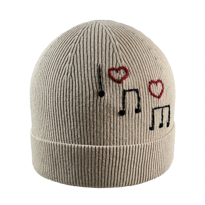 کلاه بافتنی زنانه مدل 130145 رنگ نسکافه ای