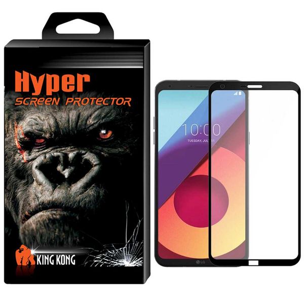 محافظ صفحه نمایش شیشه ای کینگ کونگ مدل Hyper Fullcover مناسب برای گوشی ال جی Q6 محافظ صفحه نمایش شیشه ای کینگ کونگ مدل Hyper Fullcover مناسب برای گوشی ال جی Q6