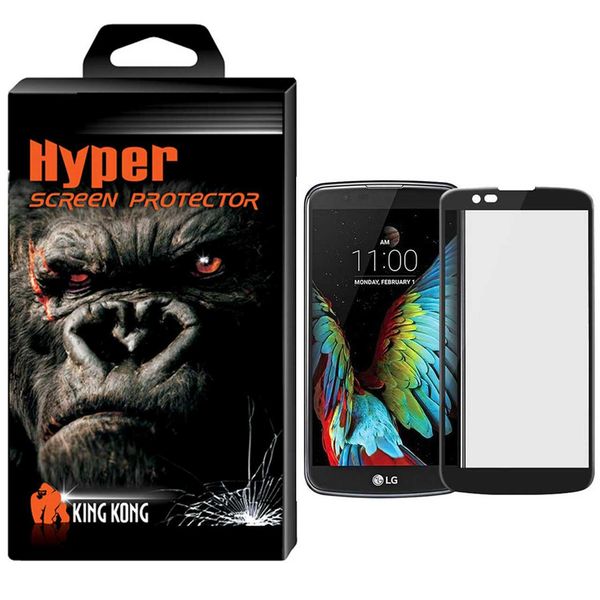 محافظ صفحه نمایش شیشه ای کینگ کونگ مدل Hyper Fullcover مناسب برای گوشی ال جی K10 2016 محافظ صفحه نمایش شیشه ای کینگ کونگ مدل Hyper Fullcover مناسب برای گوشی ال جی K10 2016