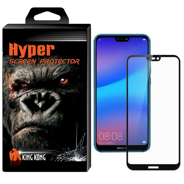 محافظ صفحه نمایش شیشه ای کینگ کونگ مدل Hyper Fullcover مناسب برای گوشی هواوی P20 Lite محافظ صفحه نمایش شیشه ای کینگ کونگ مدل Hyper Fullcover مناسب برای گوشی هواوی P20 Lite
