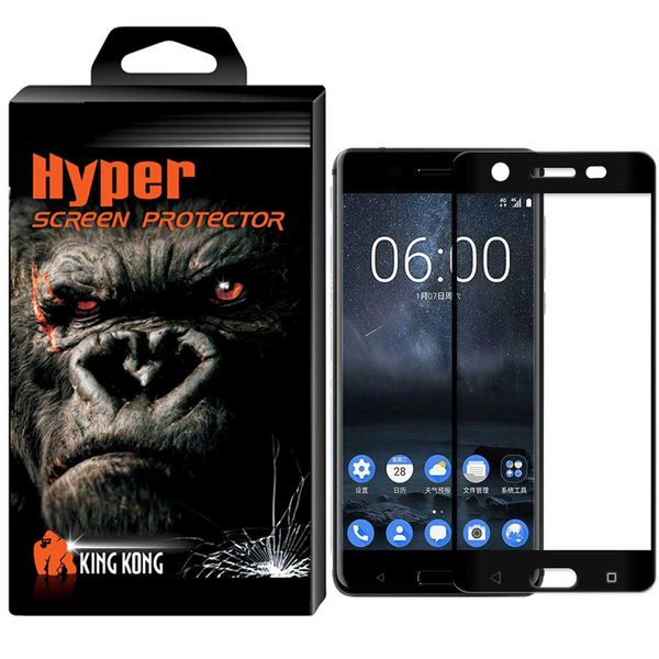 محافظ صفحه نمایش شیشه ای کینگ کونگ مدل Hyper Fullcover مناسب برای گوشی نوکیا 8 محافظ صفحه نمایش شیشه ای کینگ کونگ مدل Hyper Fullcover مناسب برای گوشی نوکیا 8