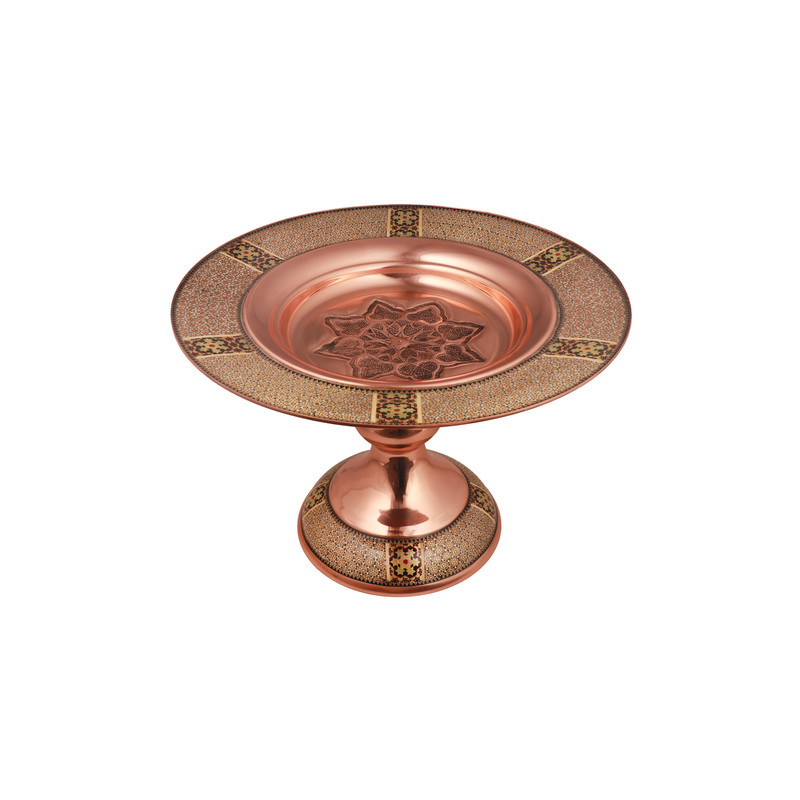 شیرینی خوری خاتم کاری مدل ساده کد 230