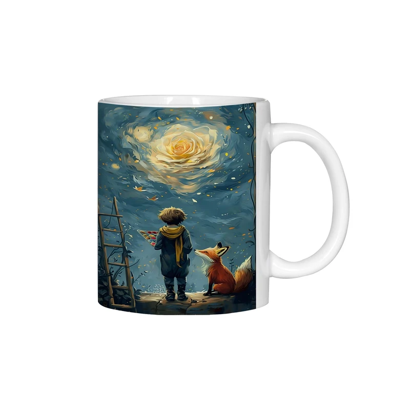 ماگ ژالینو طرح شازده کوچولو و روباه بوم نقاشی کد 001