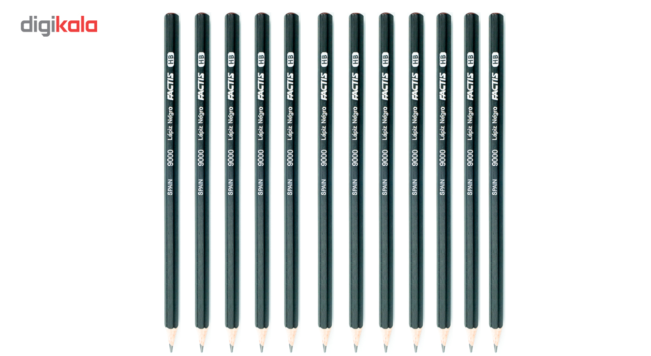 مداد مشکی فکتیس مدل Graphite Pencil بسته 12 عددی
