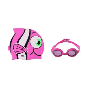 ست عینک و کلاه شنا بچگانه آروپک مدل  Swim Combo Set Pink سایز 2