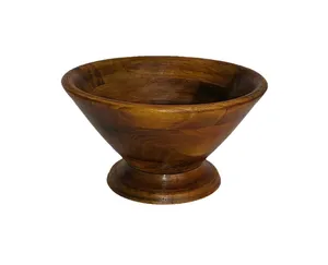 کاسه چوبی مدل پایه دار کد F8