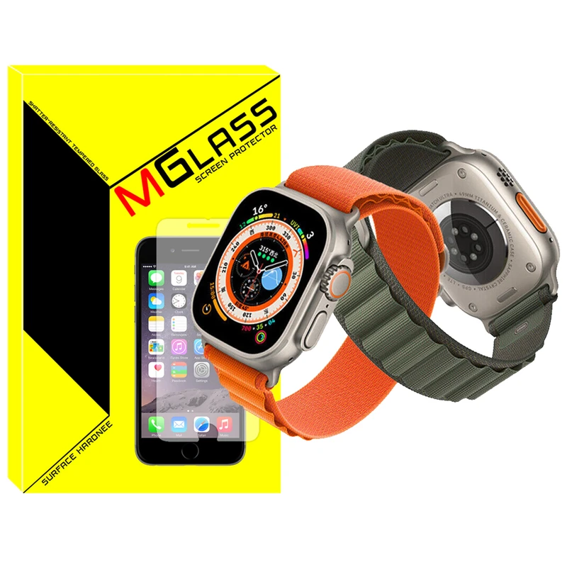 بند ام‌گلس مدل Alpine Various Color مناسب برای اپل واچ 42 / 44 / 45 / 49 میلی متر مجموعه دو عددی