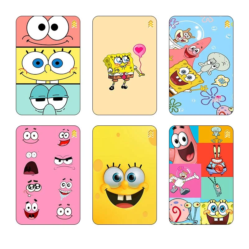 استيکر کارت کارنيکا طرح باب اسفنجی spong bob کد 19092 مجموعه 6 عددی