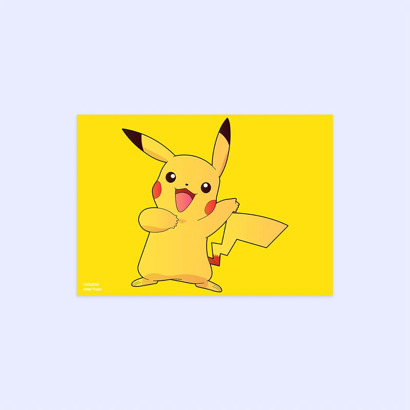 پوستر هومرو مدل فلزی طرح انیمه پوکمون پیکاچو کد PS1407