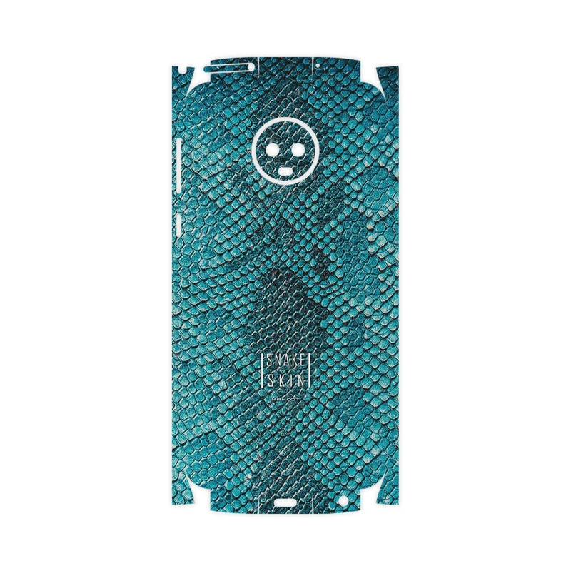 برچسب پوششی ماهوت مدل Blue Snake Skin-FullSkin مناسب برای گوشی موبایل موتورولا Moto G6