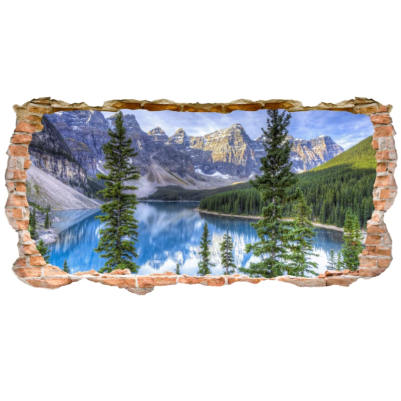 استیکر سه بعدی ژیوار طرح دریاچه کوهستانی