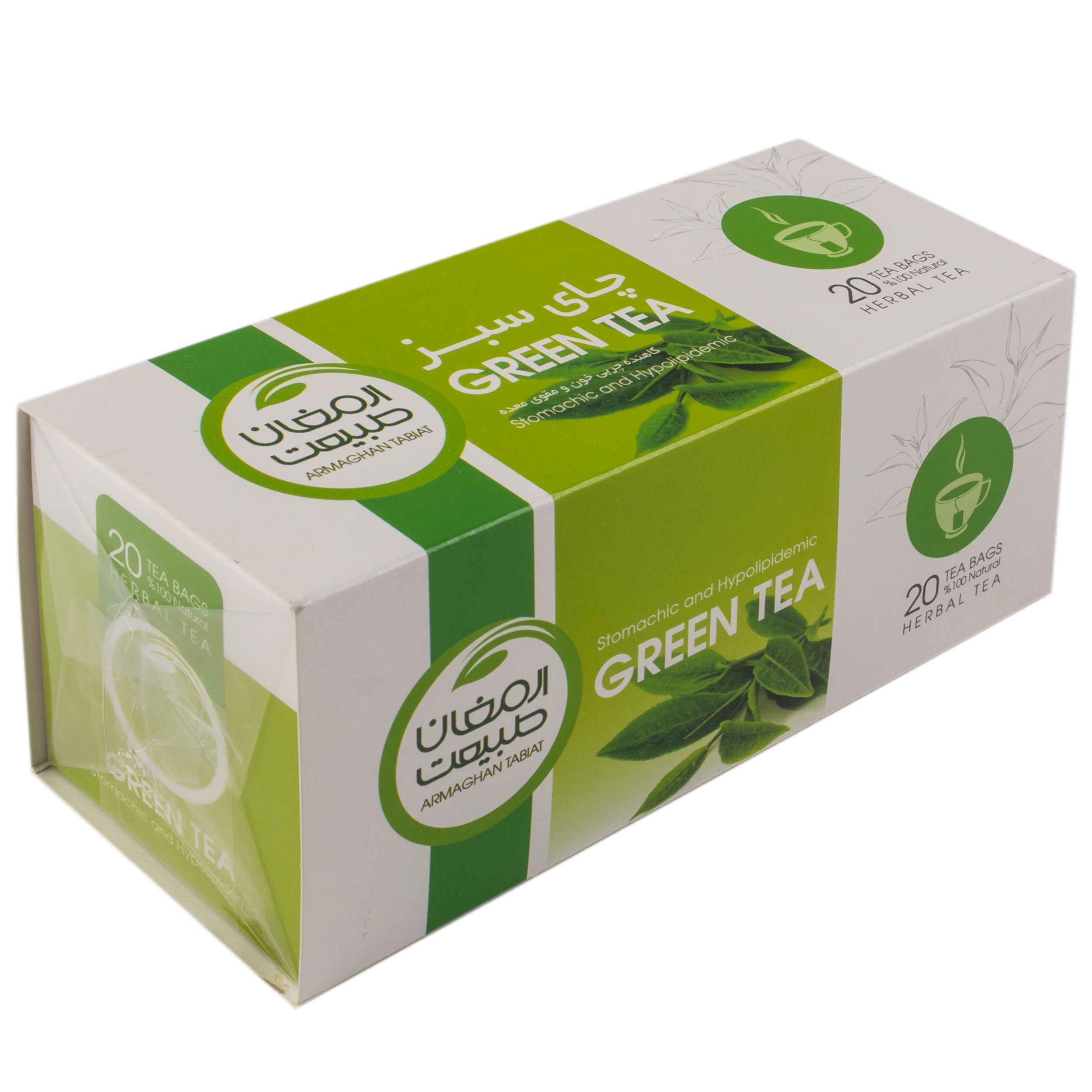 بسته دمنوش گیاهی ارمغان طبیعت مدل چای سبز بسته 20 عددی