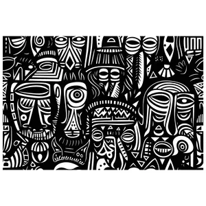 فرش پارچه‌ای مدل فرشینه طرح مصری کد AR3059195