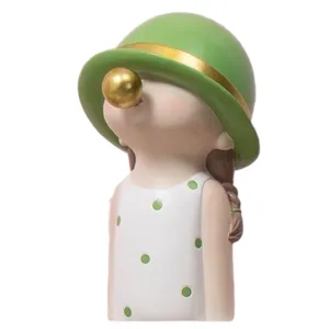 مجسمه هوم لاکس مدل دختر گلدان فلاور