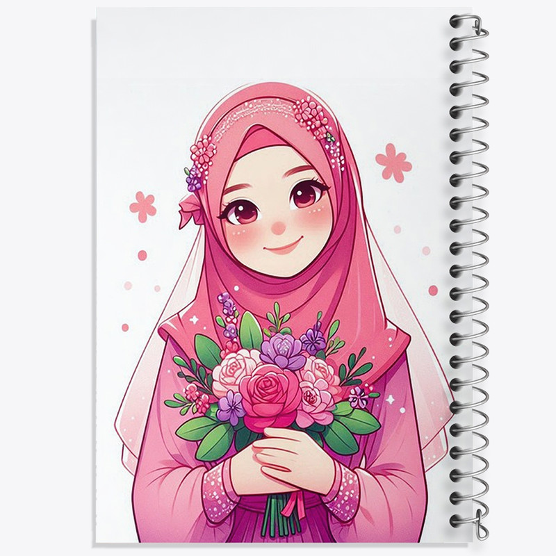 دفتر مشق 50 برگ خندالو طرح دخترانه کد F2888
