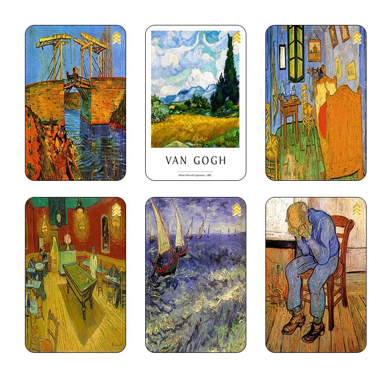 استیکر کارت مدل سام نگار طرح نقاشی‌های ون‌گوگ Van Gogh Paintings کد SP1380 مجموعه 6 عددی